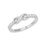 s.Oliver Ring 925 Sterling Silber Damen Ringe, mit Zirkonia synth., Silber, Infinity, Kommt in Schmuck Geschenk Box, 2034967