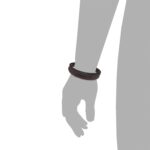 s.Oliver Armband für Herren, Leder/Edelstahl, Braun, Länge: 20-21,5 cm