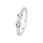 s.Oliver Ring 925 Sterling Silber Damen Ringe, mit Zirkonia synth., Silber, Infinity, Kommt in Schmuck Geschenk Box, 2034967