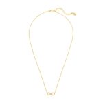 s.Oliver Halskette 925 Sterling Silber Damen Halskette, mit Zirkonia synth., 40+5 cm, Gold, Infinity, Kommt in Schmuck Geschenk Box, 2032880