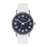 s.Oliver Armbanduhr Damen Quarzuhr Analog, mit Silikon Armband, Silber, 3 bar Wasserdicht, Kommt in Uhren Geschenk Box