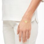 s.Oliver Armband 925 Sterling Silber Damen Armschmuck, mit Zirkonia synth., 17+3 cm, Gold, Münze, Kommt in Schmuck Geschenk Box, 2027622