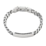 s.Oliver Identarmband Edelstahl Herren Armschmuck, 20+1,5 cm, Silber, Kommt in Schmuck Geschenk Box, 2027424