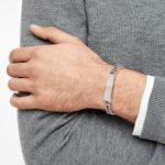 s.Oliver Identarmband Edelstahl Herren Armschmuck, 20+1,5 cm, Silber, Kommt in Schmuck Geschenk Box, 2027424